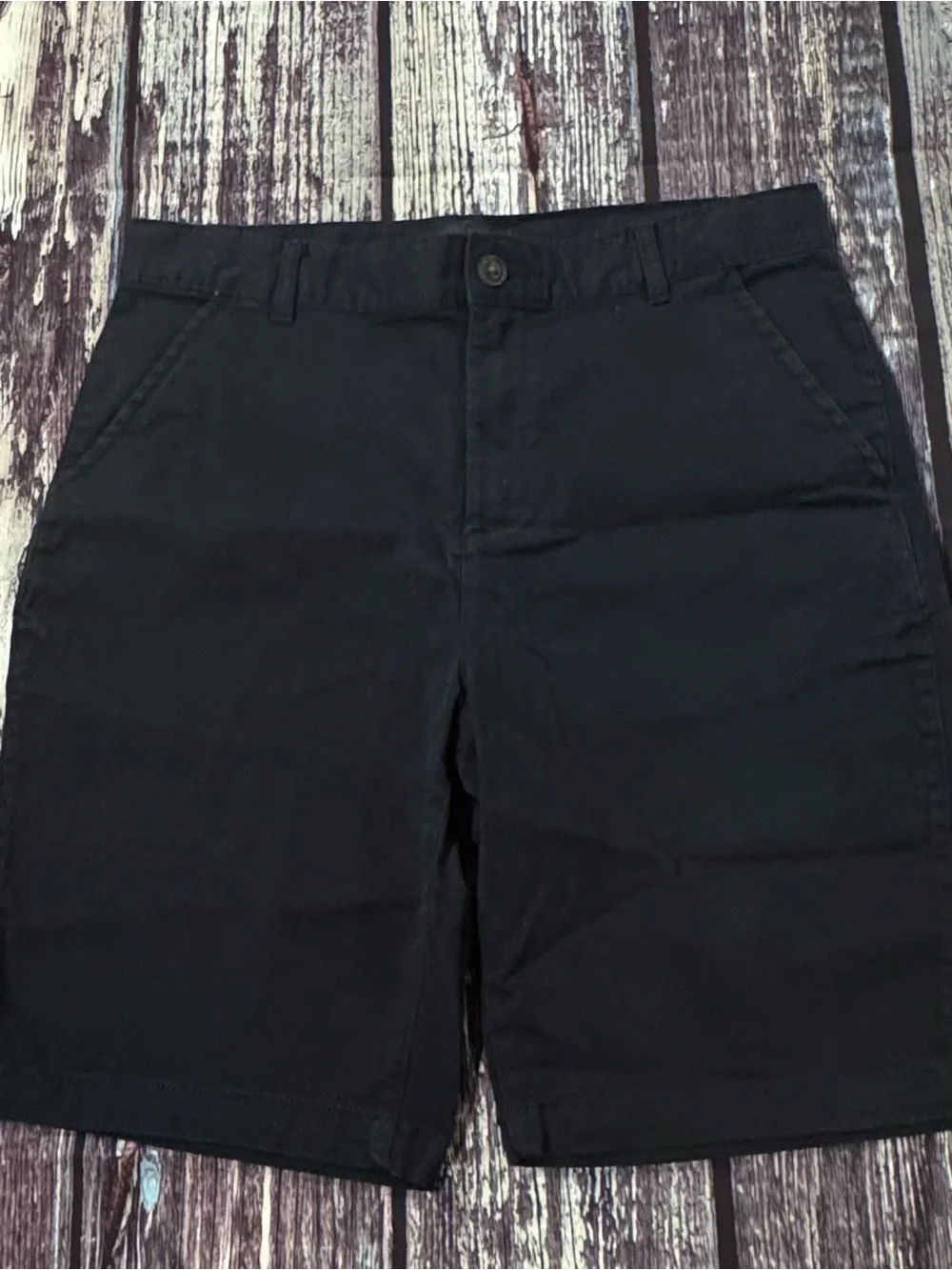 The Children's Place Boys HUSKY Flat Front Stretch Fabric Shorts in New Navy